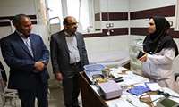 همراهی رئیس هیات مدیره نظام پرستاری زاهدان با اعضای ستاد نوروزی و تبریک فرا رسیدن سال جدید به کادر درمان بیمارستان بوعلی
