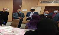 کارگاه تولید  شیلد و و بسته بندی ماسک با مشارکت داوطلبان سلامت،بازدید و و خداقوت رئیس دانشگاه از روند خدمات داوطلبان در این کارگاه تولیدی