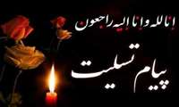 پیام تسلیت به همکار ارجمند سرکار خانم فریدونی
