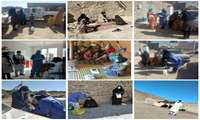 خدمات نیروهای بهداشتی در مناطق کپر نشین و روستایی خاش