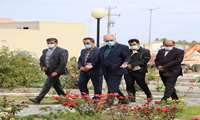 بازدید رئیس دانشگاه علوم پزشکی زاهدان به همراه معاون فرهنگی و امور دانشجویی دانشگاه از مراحل تکمیل بوستان خوابگاهی ریحانه النبی