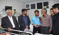 عیادت رئیس و جمعی از دانشجویان دانشگاه علوم پزشکی زاهدان از دو مرزبان مجروح بستری در بیمارستان