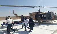 پرواز بالگرد اورژانس هوایی دانشگاه علوم پزشکی زاهدان؛ اینبار بر آسمان کورین برای نجات جان بانوی 17 ساله 