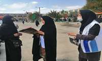 داوطلبان سلامت همگام با کارکنان کمیته بهداشت و درمان جهت خدمت رسانی به زوار اربعین حسینی